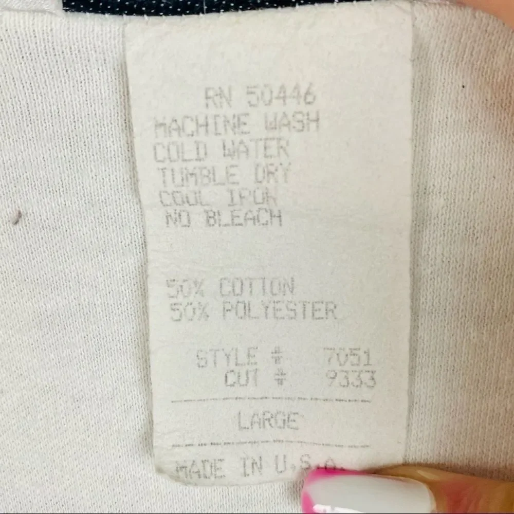 VTG 80s Peter Popovich Floral Print Varsity Cotton Blend Cardigan Sweater